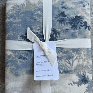POTTERY BARN  Duvet Cover JARDIN TOILE Full/Queen BLUE